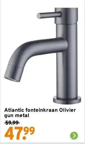 GAMMA Atlantic fonteinkraan Olivier gun metal aanbieding