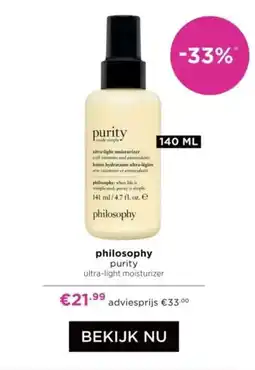 ICI Paris XL philosophy purity aanbieding