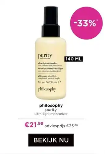 ICI Paris XL philosophy purity aanbieding