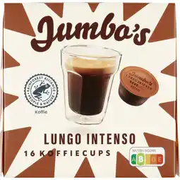 Jumbo Jumbo's Lungo Intenso Koffiecups 16 Stuks aanbieding
