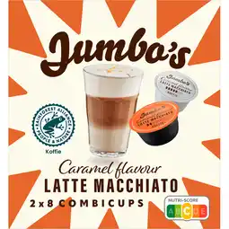 Jumbo Jumbo's Latte Macchiato Caramel Koffiecups 2 x 8 Combicups aanbieding
