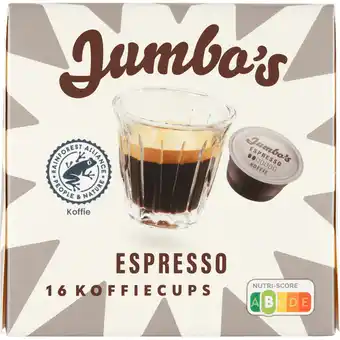Jumbo Jumbo's DG Espresso Koffiecups 16 Stuks aanbieding