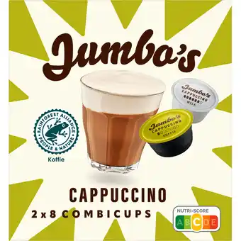 Jumbo Jumbo's Cappuccino Koffiecups 2 x 8 Combicups aanbieding