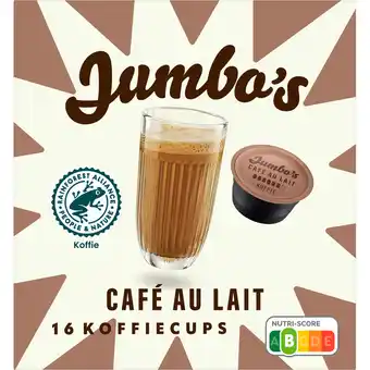 Jumbo Jumbo's Café au Lait Koffiecups 16 Stuks aanbieding