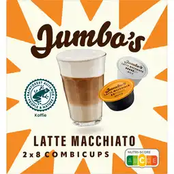 Jumbo Jumbo's Latte Macchiato Koffiecups 2 x 8 Combicups aanbieding