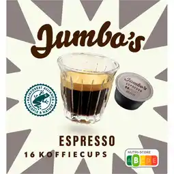 Jumbo Jumbo's Espresso Koffiecups 16 Stuks aanbieding