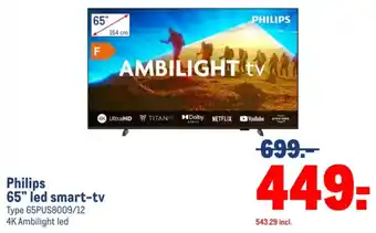 Makro Philips 65" led smart-tv aanbieding