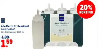Makro Alle Metro Professional sausflessen aanbieding
