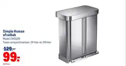 Makro Simple Human afvalbak aanbieding