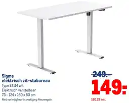 Makro Sigma elektrisch zit stabureau aanbieding