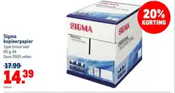 Makro Sigma kopieerpapier aanbieding