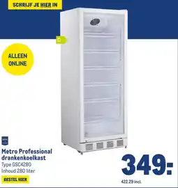 Makro Metro Professional drankenkoelkast aanbieding