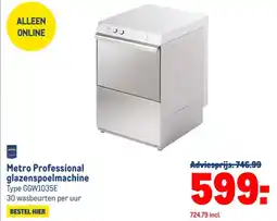 Makro Metro Professional glazenspoelmachine aanbieding