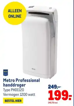 Makro Metro Professional handdroger aanbieding