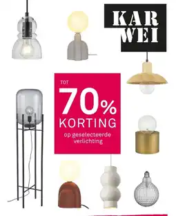 Karwei op geselecteerde verlichting aanbieding