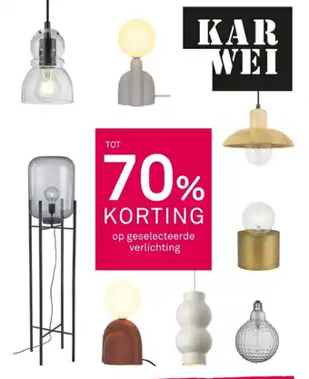 Karwei op geselecteerde verlichting aanbieding