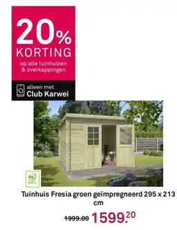Karwei Tuinhuis Fresia groen geïmpregneerd aanbieding