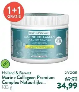 Holland & Barrett Marine Collageen Premium Complex Natuurlijke Citroen/Limoensmaak - 183g aanbieding
