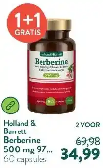 Holland & Barrett Berberine 500 mg 97% HCL 40:1 extract aanbieding