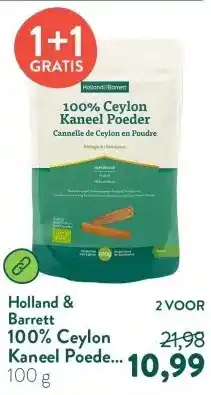 Holland & Barrett 100% Ceylon Kaneel Poeder Biologisch aanbieding