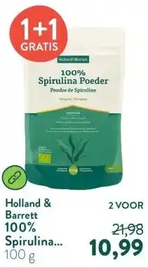 Holland & Barrett 100% Spirulina Poeder Biologisch aanbieding