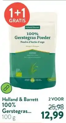Holland & Barrett 100% Gerstegras Poeder Biologisch aanbieding