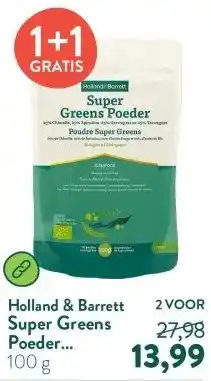 Holland & Barrett Super Greens Poeder Biologisch aanbieding