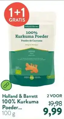 Holland & Barrett 100% Kurkuma Poeder Biologischam aanbieding
