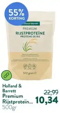 Holland & Barrett Premium Rijstproteïne Poeder aanbieding
