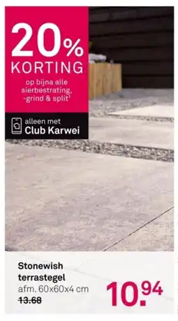 Karwei Stonewish terrastegel aanbieding