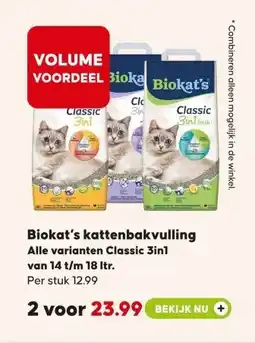 Pets Place Biokat's kattenbakvulling aanbieding