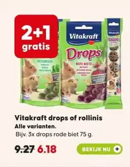Pets Place Vitakraft drops of rollinis aanbieding