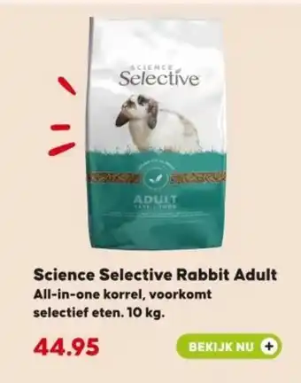 Pets Place Science Selective Rabbit Adult aanbieding