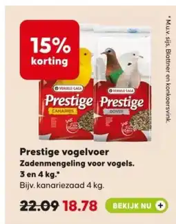 Pets Place Prestige vogelvoer Zadenmengeling voor vogels aanbieding