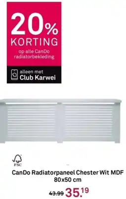 Karwei CanDo Radiatorpaneel Chester Wit MDF aanbieding
