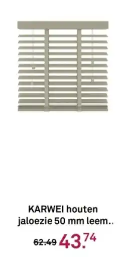 Karwei KARWEI houten jaloezie 50 mm leem aanbieding