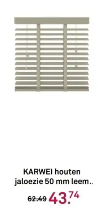 Karwei KARWEI houten jaloezie 50 mm leem aanbieding