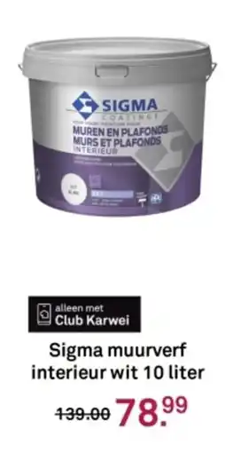 Karwei Sigma muurverf interieur aanbieding