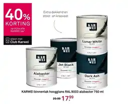Karwei KARWEI binnenlak hoogglans RAL 9003 alabaster aanbieding
