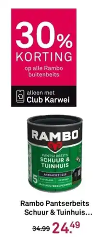 Karwei Rambo Pantserbeits Schuur & Tuinhuis aanbieding