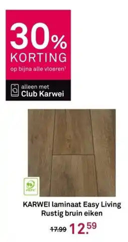 Karwei KARWEI laminaat Easy Living Rustig bruin eiken aanbieding