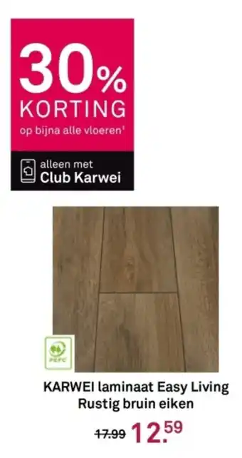 Karwei KARWEI laminaat Easy Living Rustig bruin eiken aanbieding