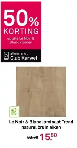 Karwei Le Noir & Blanc laminaat Trend naturel bruin eiken aanbieding