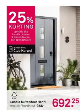 Karwei Lundia buitendeur Henri aanbieding
