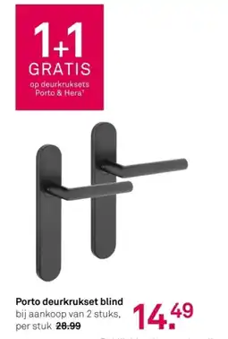 Karwei Porto deurkrukset blind aanbieding