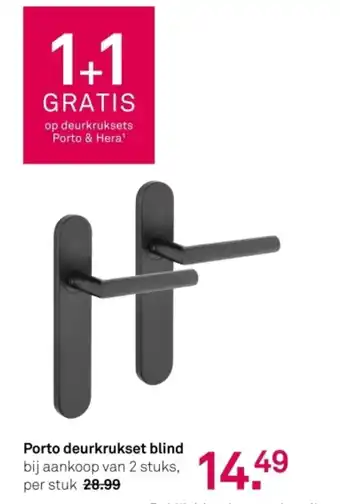 Karwei Porto deurkrukset blind aanbieding