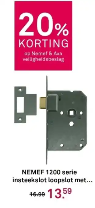 Karwei NEMEF 1200 serie insteekslot loopslot met aanbieding