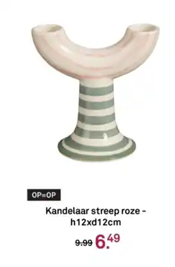 Karwei Kandelaar streep roze aanbieding