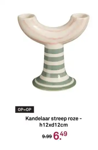 Karwei Kandelaar streep roze aanbieding