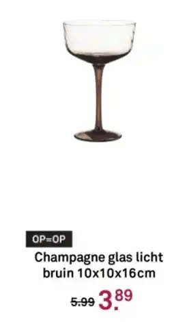 Karwei Champagne glas licht bruin aanbieding